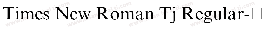 Times New Roman Tj Regular字体转换